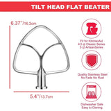 Flat Beater Compatible with KitchenAid 4.5-5 Quart Tilt-Head Stand Mixer,Stainless Steel Paddle V1370-AZ4-08220