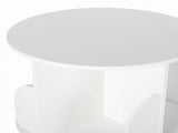 Levede Rotating Bookshelf 5 Tier Book Storage Space Saving Round Tower White CH1190-5-AU