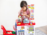 Children's Home Supermarket w/ Toy Cash Register, Trolly, Fruit & More V196-TS25