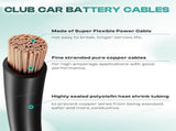Club Car DS Battery Cables, Golf Cart Cables for 1995-Up Carts 48V 4 Gauge V1259-DP01-A-5421