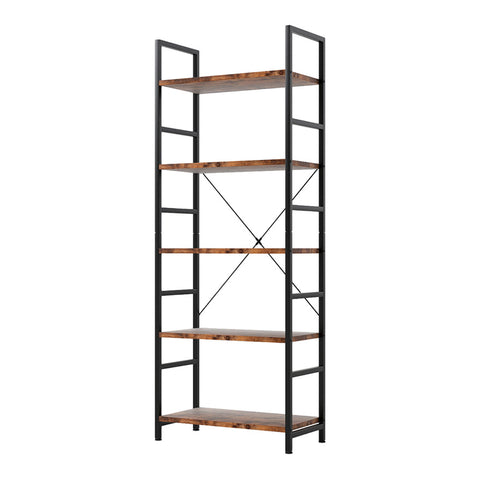 Levede 5-Tier Industrial Bookshelf Bookcase 157.5cm CH1155-5