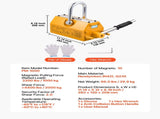 Permanent Magnetic Lifter, 1000 kg Pulling Capacity, Heavy Duty N42 Neodymium Lifting Magnet with V952-UXYCXP2200LBZMF3L001V0