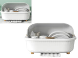 Dish Drying Box Multifunctional Space Saving Dish Drainer with Lid Cover for Kitchen Accessories V1294-YM0706-3118230174012
