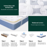 25cm Giselle Mattress King Bed Pocket Spring Mattresses MATTRESS-E-SNOW-25-K