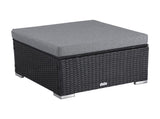 Outdoor wicker ottoman in Black V264-OTF-541S-BLK-NA-1