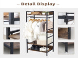 Heavy Duty Clothes Rack 3 Tiers MDF & Metal Iron Rail V178-66998