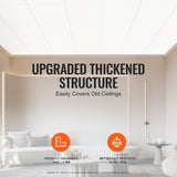 VEVOR Ceiling Tiles 12-Pack 24 x 24 in PVC Foam Fire-Rated Smooth White V952-THBZPVCFPB12YYQ3WV0