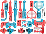 18-in-1 Motion-Sensing Sports Kit for Gaming Consoles - Tennis, Golf, and Fitness Accessories V888-ELOSUNG18267