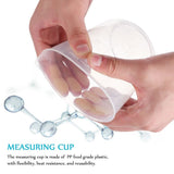 Transparent Plastic Measuring Jugs Set for Liquids 8Pcs V-Shaped Spout V1369-AZ3-W-20862