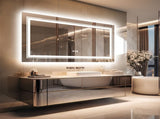 LED Bathroom Mirror Double Light Vanity Makeup Mirror Tall Full-Size Body Mirror 1200*600mm Double V767-XMR-C28-218-AU-V1