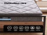 Giselle 18cm Queen Mattress Pillowtop and Artiss Metal Bed Frame Set With 2 drawers MABF-PT18-DREW-Q