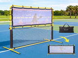 Everfit Pickleball Net Rebounder Portable Training Practice 6FT Black Yellow PB-B-6FT-YE