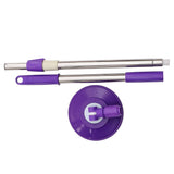 Purple Expandable Mop Pole Durable Stainless Steel Plastic Rotating Handle V1370-AZ4-20686