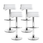 Artiss 4x Bar Stools Adjustable Gas Lift Chairs White BA-TW-NEWT706-WH-X4