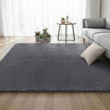 Artiss Floor Rug 200x230cm Plush Area Shaggy Rug Living Room Bedroom Carpet Grey FLR-FLU01-200X230-GY