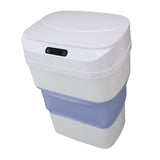 17.5L Trash Can Touchless Motion Sensor Plastic Foldable Smart Garbage Can with Lid for Kitchen V1294-YM0901-3117250005811