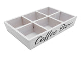 Coffee Station Organizer with Divider Wooden Coffee Bar Accessories Storage Box Tea Bags Coffee Pods V1294-YM0901-3118240275212