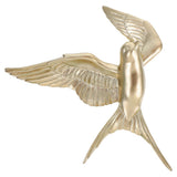 Golden Resin Bird Wall Sculpture Realistic 3D Hanging Pendant Home Decor V1192-AZ-W-27619
