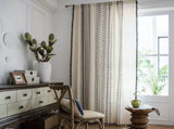 1 Panel Bohemian Curtains Cotton Linen Black Tassel Curtains For Living ROom Bedroom V1188-MS-227-2106