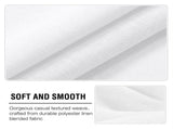 white Linen Textured Curtains 62 Inch Long 2 Panels for Living Room Grommet Top Light Filtering V1369-AZ3-W-17794