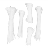 5Packs Cable Ties Zip Wraps Set Disposable Nylon Wire Cord Strap Fastener Fastening OrganizerWhite V1294-YM0718-3117200193811