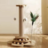 Cat scratch pole 15.75 inches non shedding sisal climbing frame to relieve boredom, family indoor V1370-AZ4-09277