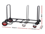 Giantz Foldable Hand Trolley Collapsible Transport Cart 180kg Load Black PT-180-BK