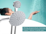 Chrome Plate High Pressure 3 Way Multi Setting Rainfall Style Dual Handheld Shower Head Combo V1294-YM0727-JY14617