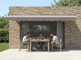 Motorised Outdoor Folding Arm Awning Retractable Sunshade Canopy Grey 4.0m x 2.5m V63-842851