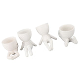 Cute Succulent Pot Small Decorative Vivid Funny Plant Pot for Home Balcony Garden Office 4pcs V1294-YM0901-3115240013211