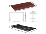 Artiss 400mm Treadmill Electric Walking Pad with 120cm Automatic Standing Desk SDTM-M10-WHWA-120-400PAD