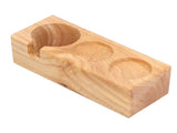 3Slots Wooden Coffee Portafilter Holder Tamper Stand Tamping Base for Home Bar Counter Wood V1294-YM0901-3118210243111
