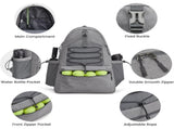 Black Lightweight Water Resistant Tennis Backpack - Multi-Pocket Sports Bag for Rackets, Balls & V888-ELOSUNG18205