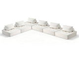 Artiss Floor Sofa Lounge Chair 6 Seater with Pillow SBED-K-FLD01-6S-WH