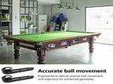 6-Piece Billiards Accessories Set with Snooker Track, Black Rectangular Indoor Pool Table Sports V1369-AZ3-W-20767