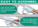 12 Set U Bolt Cross Pipe Clamps 1" OD, Carbon Steel Greenhouse Cross Grid Connector Post Clamps V1258-DP02-C-2849
