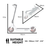 VALK Synergy 7 Electric Scooter, 500W 15Ah, AU Compliant, Motorised eScooter for Adults, White V219-TRNESCVAS7WA