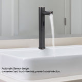 Automatic Sensor Bathroom Basin Hands Free Water Faucet Mixer Wash Basin Taps Black Coating V1294-YM0901-JY24107-02