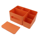 Tissue Box Organizer with Lid Plastic Exquisite Smooth Surface Tissue Desk Organizer for Home Office V1294-YM0706-3117230170012