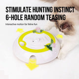 Interactive Electric Cat Toy with Feather Wand, 3 Replaceable Heads, Adjustable Speed, USB-C V1341-ZY-ZJGNH4VG-WHITE