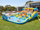 Keezi Inflatable Splash Kids Pool Water Slide Park with Blower 4m x 5.65m IOT-PARK-2747-BU