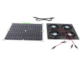 Solar Panel Fan Kit Waterproof Monocrystalline Silicon Solar Fan 4 Ports Ventilator Exhaust Fan for V1294-YM0716-3114220061511