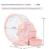 4 in 1 Silent Large Hamster Wheel Multifunctional Hamster Running Wheel Quite Running Spinner Wheel V1192-AZ-W-0836