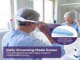 EQUIPMED Long Handle Hair Brush & Comb Set, Easy to Use Ergonomic Detangling Padded Hairbrush, V219-HELPEREQLG6A