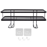 Bathroom Over The Toilet Storage Shelf Space Saver Punch Free Bathroom Storage OrganizerBlack V1294-YM0523-3112220015011