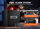 Single Door 3.5 cu.ft Safe Box with Key Lock & Password, Safe Lock Box with Fireproof Bag, Key Rack, V952-DMBXXLS3139CDLYSIV9