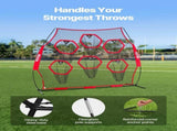 2438.4x2438.4mm Football Trainer Throwing Net, Training Throwing Target Practice Net with 6 Target V952-GLQW88YC6KXWLAMWO001V0