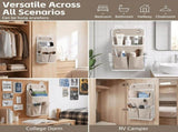 3Pcs Wall Hanging Storage Bag, Multi Compartment Storage, Enduring Cotton Linen, for Bedroom V1366-AZ2-W-15529