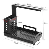 Kitchen Sink Caddy Organizer 304 Stainless Steel Sponge Soap Brushes Dispenser Holder with Rag Rack V1294-YM0717-10122830