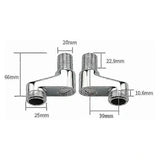 2-Pack Bathtub Faucet Adapter, Adjustable Swing Arm, 20/25 mm Brass Mixer Connector, V1189-LC-LY-00064